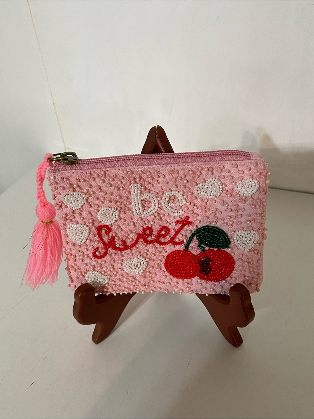 America & Beyond Beaded Coin Purse